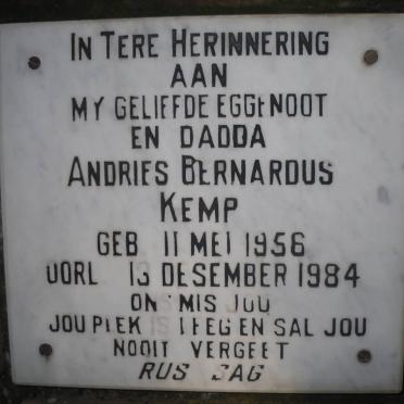 KEMP Andries Bernardus 1956-1984
