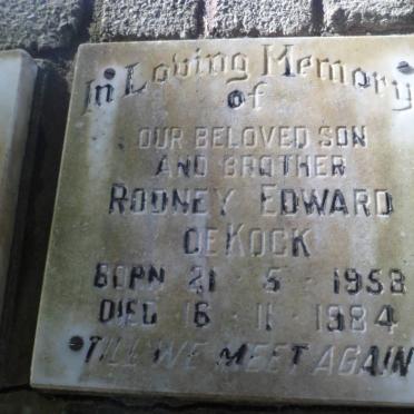 KOCK Rodney Edward, de 1958-1984