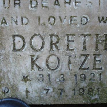KOTZE Dorethy 1921-1981
