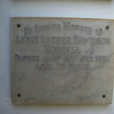KOESELL Annie Esther Davidson -1961