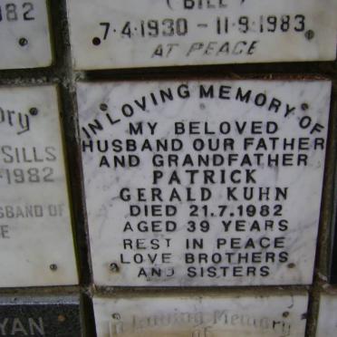 KUHN Patrick Gerald -1982