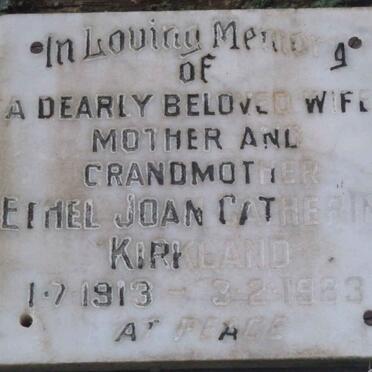 KIRKLAND Ethel Joan Catherine 1913-1983