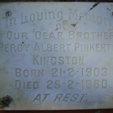KINGSTON Percy Albert Pinkerton 1903-1980