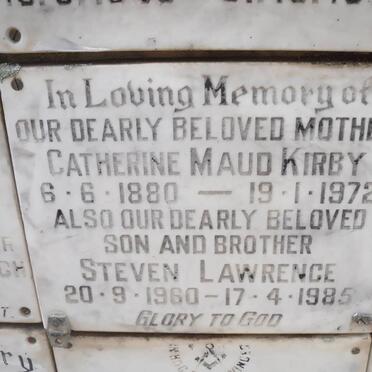 KIRBY Catherine Maud 1880-1972 :: KIRBY Steven Lawrence 1960-1985
