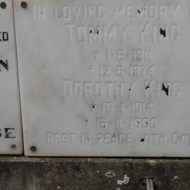 KING Tommy 1911-1974 &amp; Dorothy 1914-1990