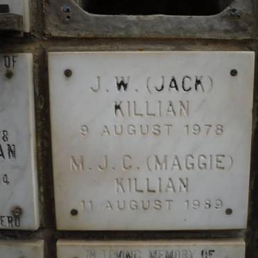 KILLIAN J.W. -1978 &amp; M.J.C. -1989