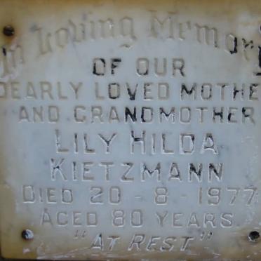KIETZMANN Lily Hilda -1977