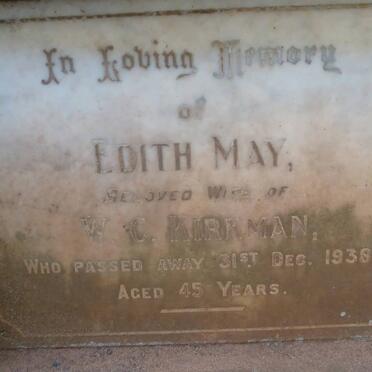 KIRKMAN Edith May -1938