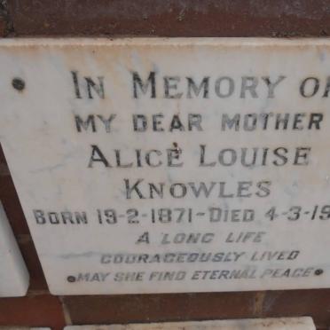 KNOWLES Alice Louise 1871-1967