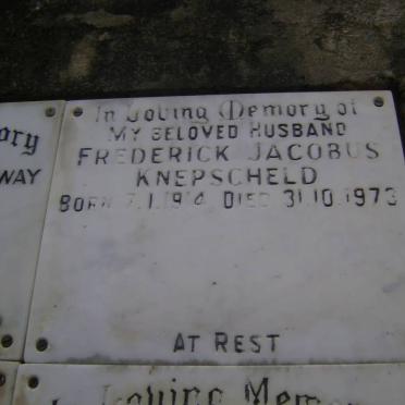 KNEPSCHELD Frederick Jacobus 1914-1973