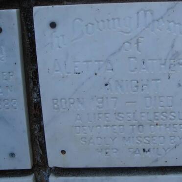 KNIGHT Aletta Catherina 1917-1987