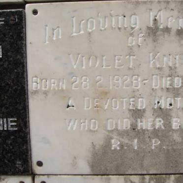 KNIPE Violet 1928-1971