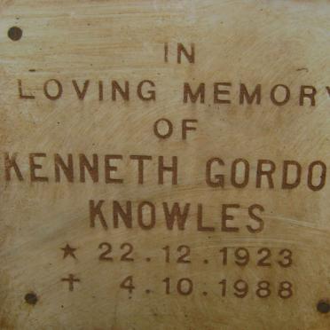 KNOWLES Kenneth Gordon 1923-1988
