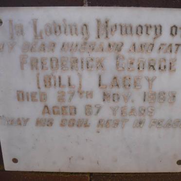 LACEY Frederick George -1965