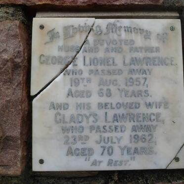 LAWRENCE George Lionel -1957 &amp; Gladys -1962