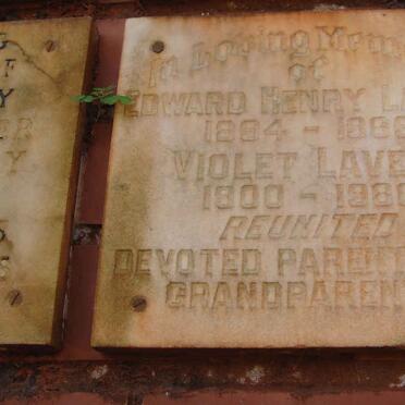 LAVERS Edward Henry 1894-1969 &amp; Violet 1900-1980