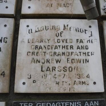 LARSSON Andrew Edwin 1904-1984