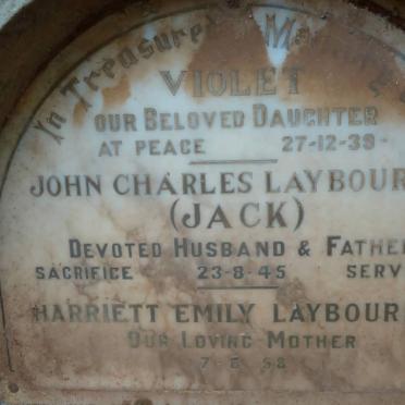 LAYBOURNE John Charles -1945 &amp; Harriet Emily -1958 :: LAYBOURNE Violet -1939