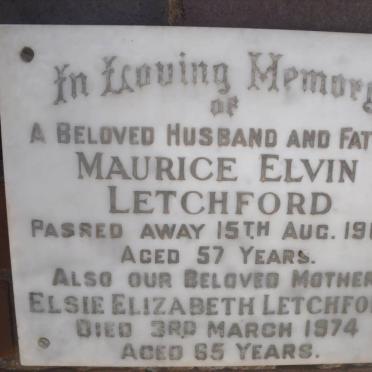 LETCHFORD Maurice Elvin -1965