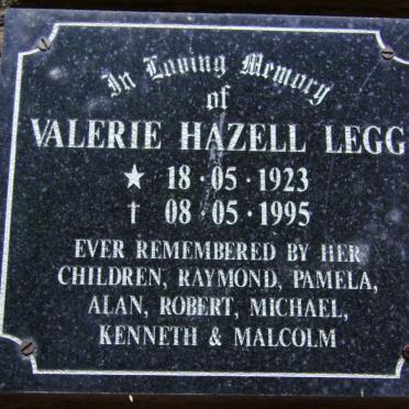 LEGG Valerie Hazell 1923-1995