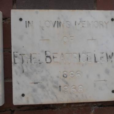 LEWIS Ethel Beatrice 1886-1968