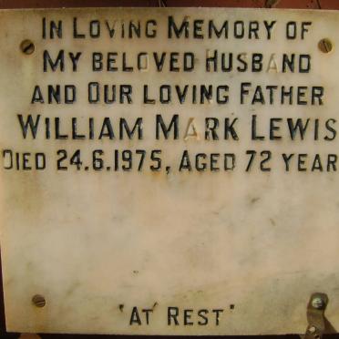 LEWIS William Mark -1975