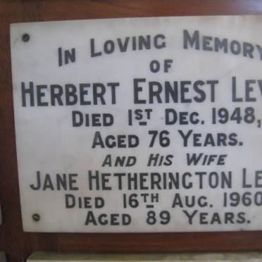 LEWIS Herbert Ernest -1948 &amp; Jane Hetherington  -1960