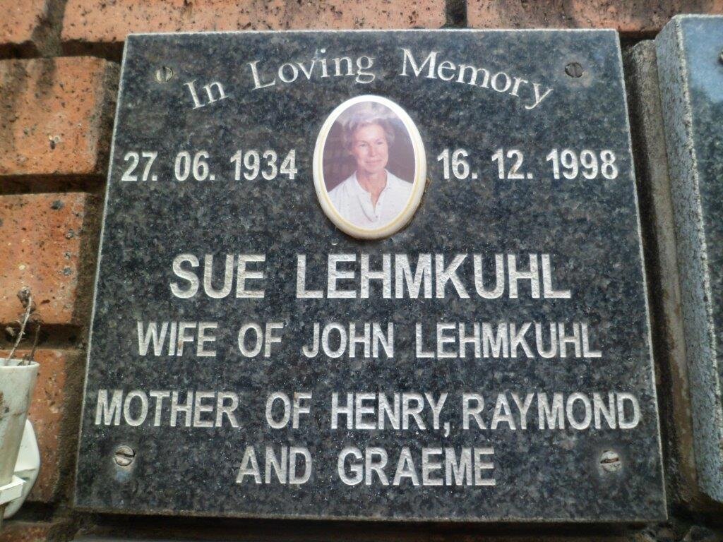 LEHMKUHL Sue 1934-1998