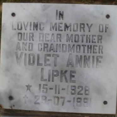 LIPKE Violet Annie 1926-1991