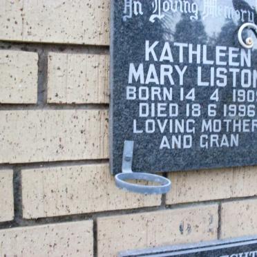 LISTON Kathleen Mary 1909-1996