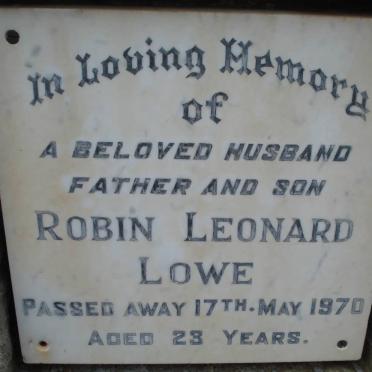 LOWE Robin Leonard -1970