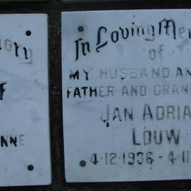 LOUW Jan Adriaan 1936-1987