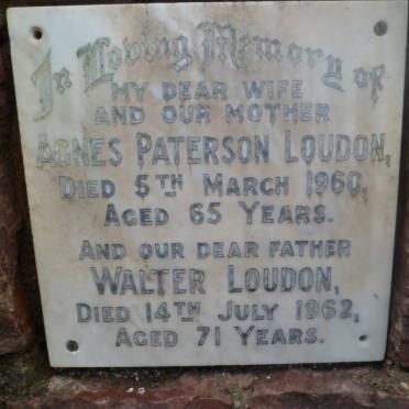 LOUDON Walter -1962 &amp; Agnes PATERSON -1960