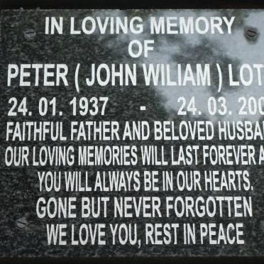 LOTZ John William 1937-2005