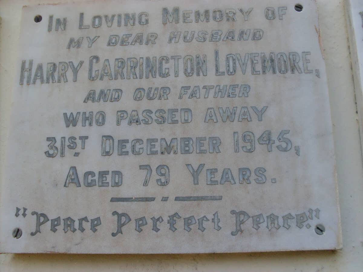 LOVEMORE Harry Carrington -1945 