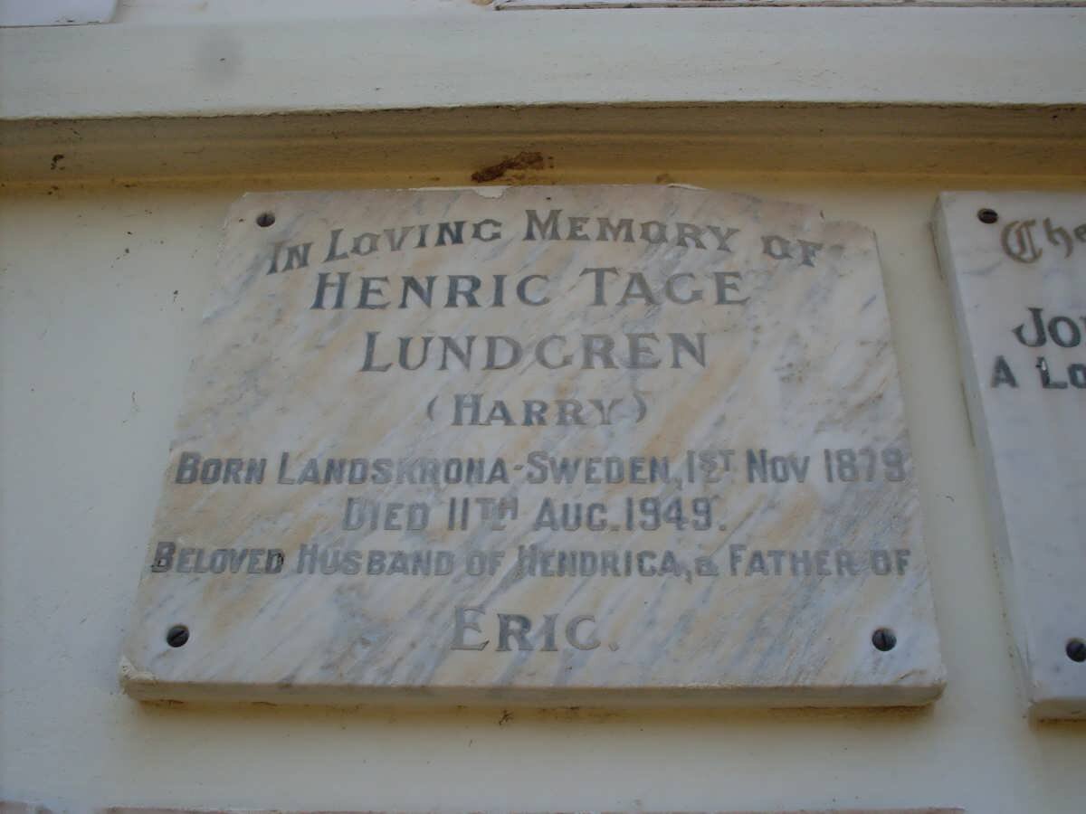 LUNDGREN Henric Tage 1879-1949