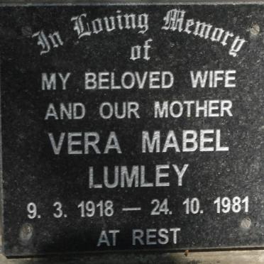 LUMLEY Vera Mabel 1918-1981