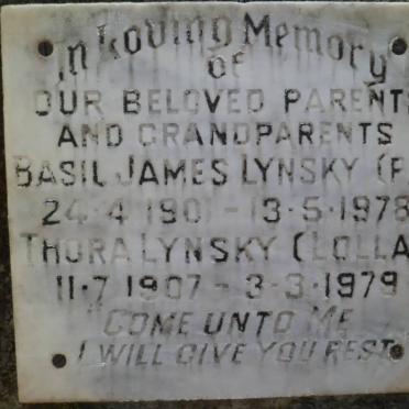 LYNSKY Basil James 1901-1978 &amp; Thora 1907-1979