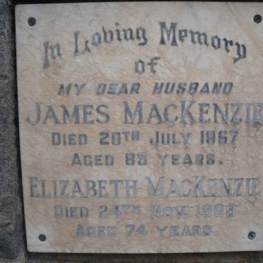 MacKENZIE James -1967 &amp; Elizabeth -1969