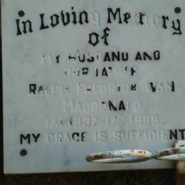 MACDONALD Ralph Fredrick Ivan 1937-1989