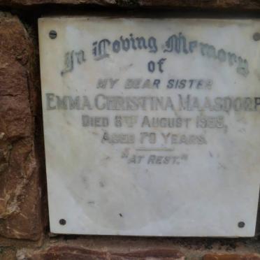 MAASDORP Emma Christina -1955