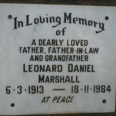 MARSHALL Leonard Daniel 1913-1984