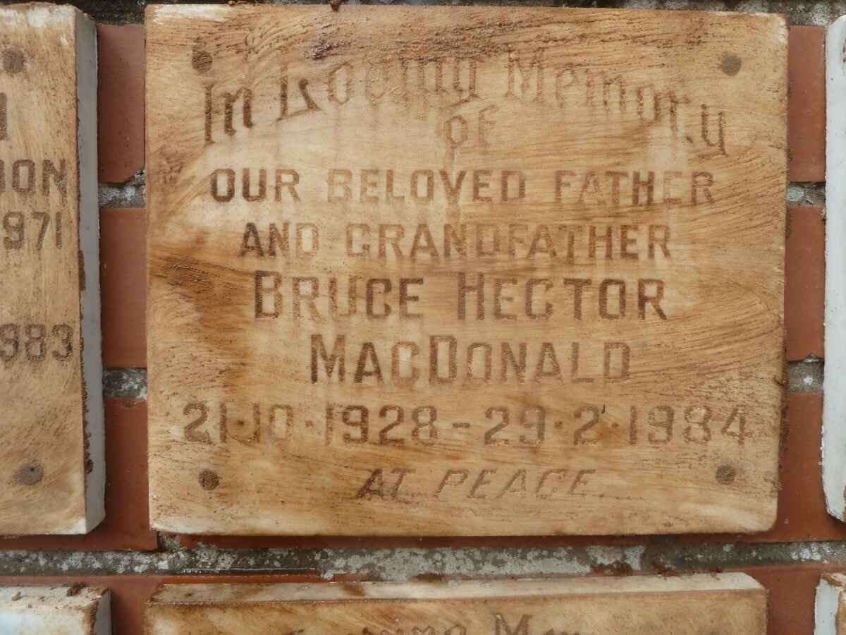 MACDONALD Bruce Hector 1928-1984