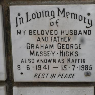 MASSEY-HICKS Graham George 1941-1985