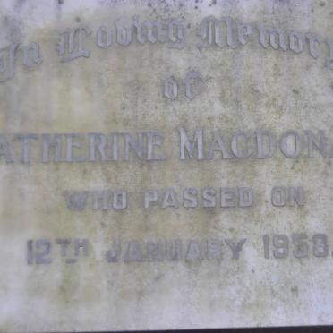 MacDONALD Catherine -1958