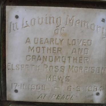 MEWS Elspeth Ross Morrison 1908-1984