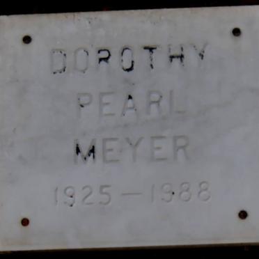 MEYER Dorothy Pearl 1925-1988