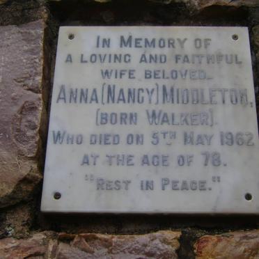 MIDDLETON Anna nee WALKER -1962