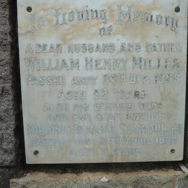 MILLER William Henry -1968 &amp; Mildred Beatrice Susan -1969