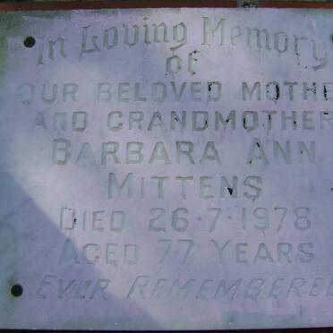 MITTENS Barbara Ann -1978